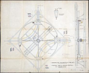 Iconographie - Aiguillage rotatif du réseau monorail (plan)