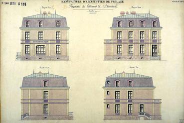 Iconographie - Façades de la maison du directeur (projet)