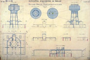 Iconographie - Plans du château d'eau (projet)