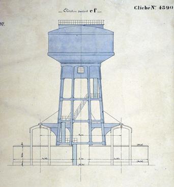 Iconographie - Plans du château d'eau (projet)