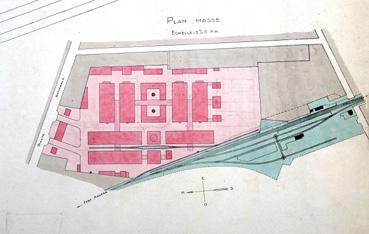 Iconographie - Plan masse général de la manufacture (projet)