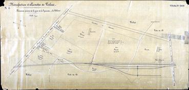 Iconographie - Plan cadastral du futur terrain d'édification de la manufacture 