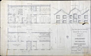Iconographie - Plan des services médico-sociaux de la manufacture