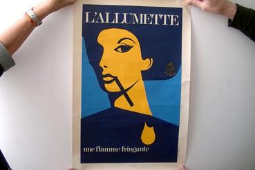 Iconographie - Présentation de publicité de la SEITA - L'allumette, une flamme fringante