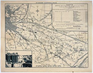 Iconographie - Carte générale des ardoisières d'Angers à Trélazé