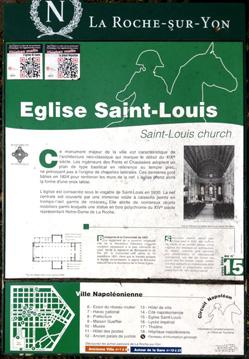 Iconographie - Panneau avec QR Codes de l'église Saint-Louis