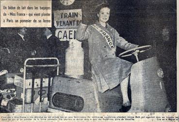 Iconographie - Venue de Miss France avec Madame de Fontenay à la laiterie