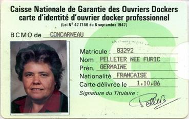 Iconographie - Carte d'identité d'ouvrier docker professionnel