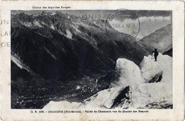 Iconographie - Vallée de Chamonix vue du glacier des Bossons
