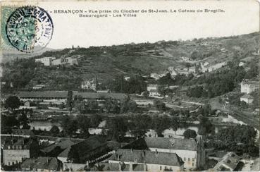 Iconographie - Vue prise du clocher de Saint-Jean. Le coteau de Bregille, Beauregard - Les Villes