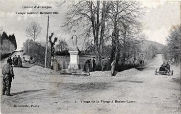 Iconographie - Circuit d'Auvergne - Coupe Gordon Bennett - Virage de la Vierge à Bourg-Lastic