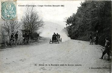 Iconographie - Circuit d'Auvergne - Coupe Gordon Bennett - Route de la Baraque sous la Roche Percée
