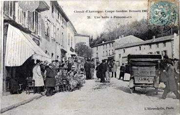 Iconographie - Circuit d'Auvergne - Coupe Gordon Bennett - Une halte à Pongibeaud