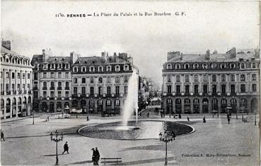 Iconographie - La place du Palais et la rue Bourbon