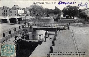 Iconographie - Point de jonction de la Vilaine et du canal de Nantes à Brest