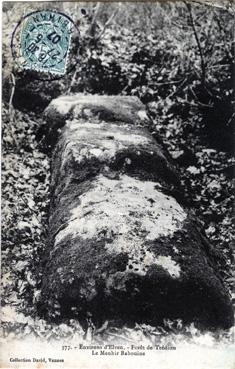 Iconographie - Forêt de Trédion - Le menhir Babouine