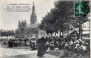 Iconographie - Les pèlerins mangeant sur l'herbe le jour du grand pèlerinage