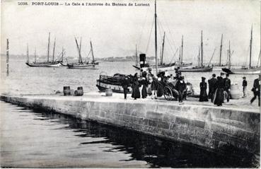 Iconographie - La cale à l'arrivée du bateau de Lorient