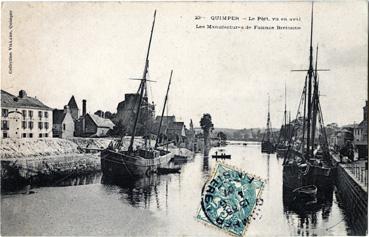 Iconographie - Le port, vu en avril - Les manufactures de faïences bretonnes