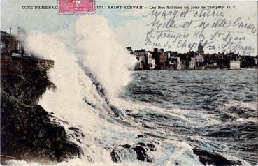 Iconographie - Saint-Servan - Les Bas Sablons un jour de tempête