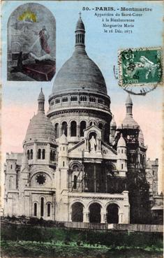 Iconographie - Montmartre - Apparition du Sacré-Coeur