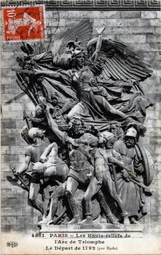 Iconographie - Les hauts reliefs de l'Arc de Triomphe - Le départ de 1792