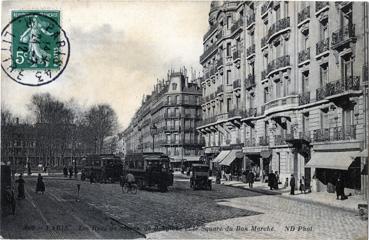 Iconographie - Les rues de Sèvres, de Babylone et le square du Bon Marché