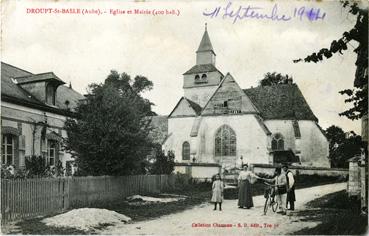 Iconographie - Eglise et mairie (400 hab.)