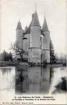 Iconographie - Dampierre - Le pavillon à tourelles et la rivière du Puits