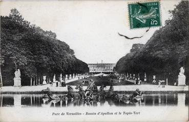 Iconographie - Parc de Versailles - Bassin d'Apollon et le tapis vert