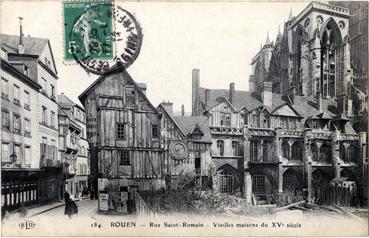 Iconographie - Rue Saint-Romain - Vieilles maisons du XVe iècle