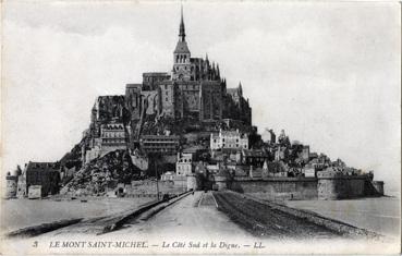 Iconographie - Le Mont-Saint-Michel - Le côté Sud et la digue