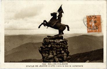 Iconographie - Ballon d'Alsace - Statue de Jeanne d'Arc
