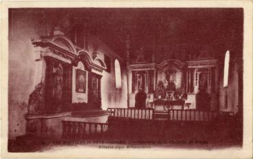 Iconographie - Intérieur de la chapelle de Prigny - Rétable style renaissance