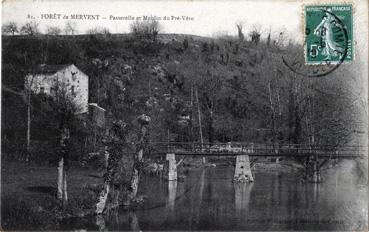 Iconographie - Passerelle et moulin du Pré-Véro