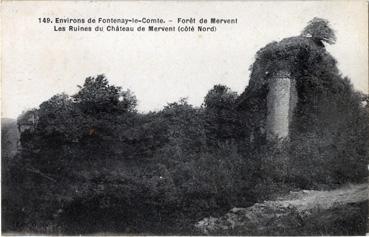 Iconographie - Les ruines du château de Mervent (côté Nord)