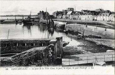 Iconographie - Le pont de la ville close - Le port, la digue, le quai Pénéroff