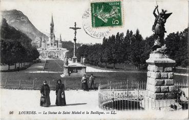 Iconographie - La statue de Saint-Michel et la basilique