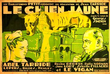 Iconographie - Affiche du film Le chien jaune, de Simenon