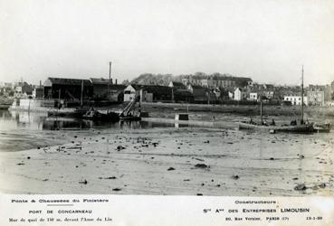 Iconographie - Port de Concarneau - Mur de quai de 140 m devant l'anse du Lin