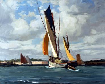 Iconographie - Thonier entrant à Concarneau, M. Ménardeau (1897-1977)