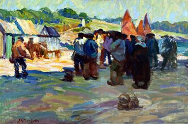 Iconographie - La pause des pêcheurs, S. L. Thompson (1877-1973)