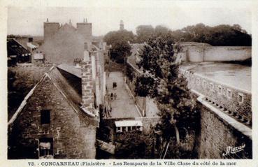 Iconographie - Les remparts de la Ville Close du côté de la mer