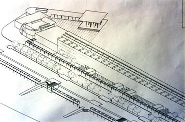 Iconographie - Projet du front de mer - Architecte Massa - Palais des Congrès