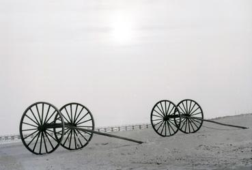 Iconographie - Diables à haler sur la plage près de l'estacade