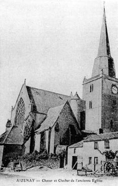 Iconographie - Choeur et clocher de l'ancienne église
