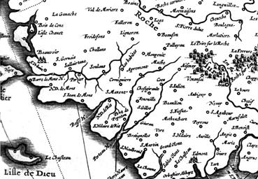 Iconographie - Extrait d'une carte du Bas-Poitou