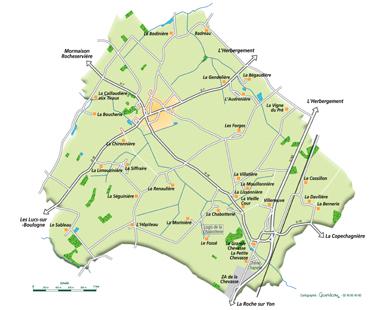 Iconographie - Carte de la commune de Saint-Sulpice-le-Verdon, d'après Graphicom