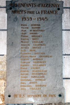 Iconographie - Eglise Saint-Benoît - Table des Morts de la guerre 1939-45