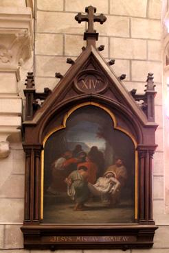 Iconographie - Eglise Saint-Benoît - Le chemin de croix : Jésus mis au tombeau